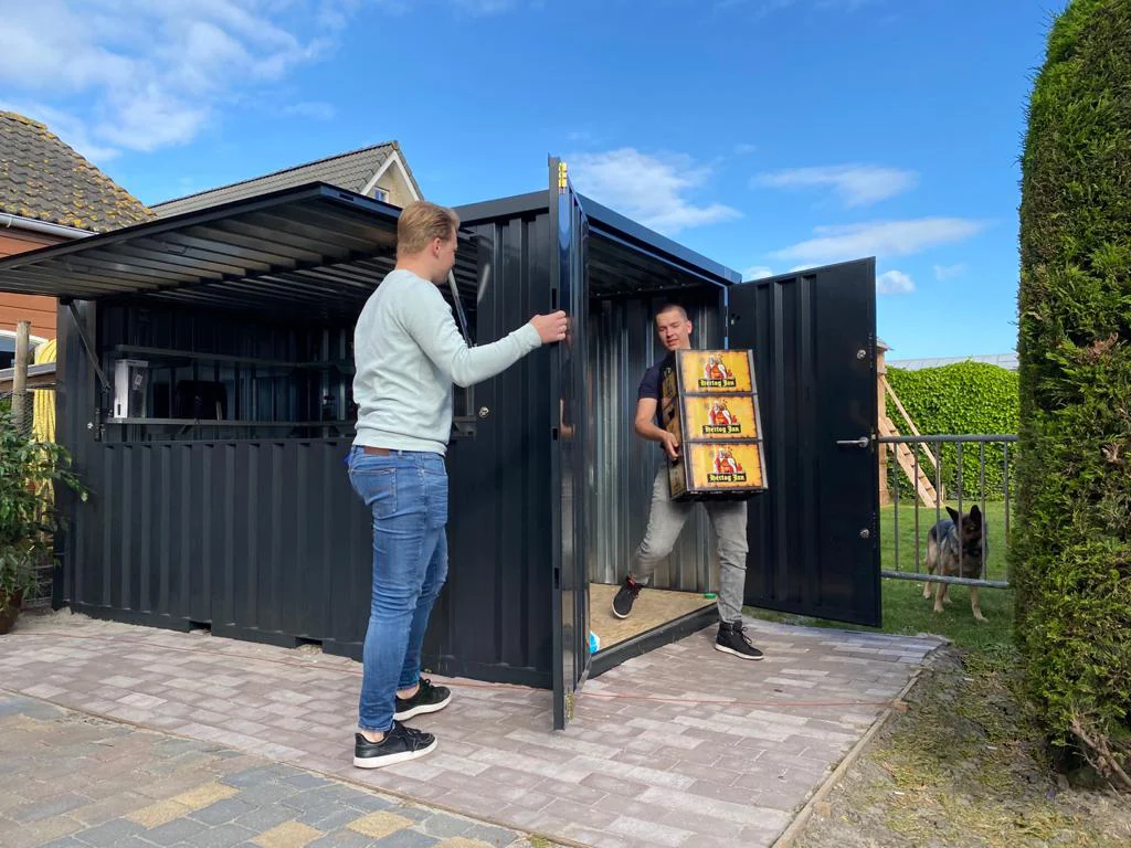 Conteneur Bar Démontable XL 4×3 Mètres Blanc RAL 9016