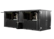 Conteneur Bar Démontable 8×2 mètres XL Noir RAL 9005