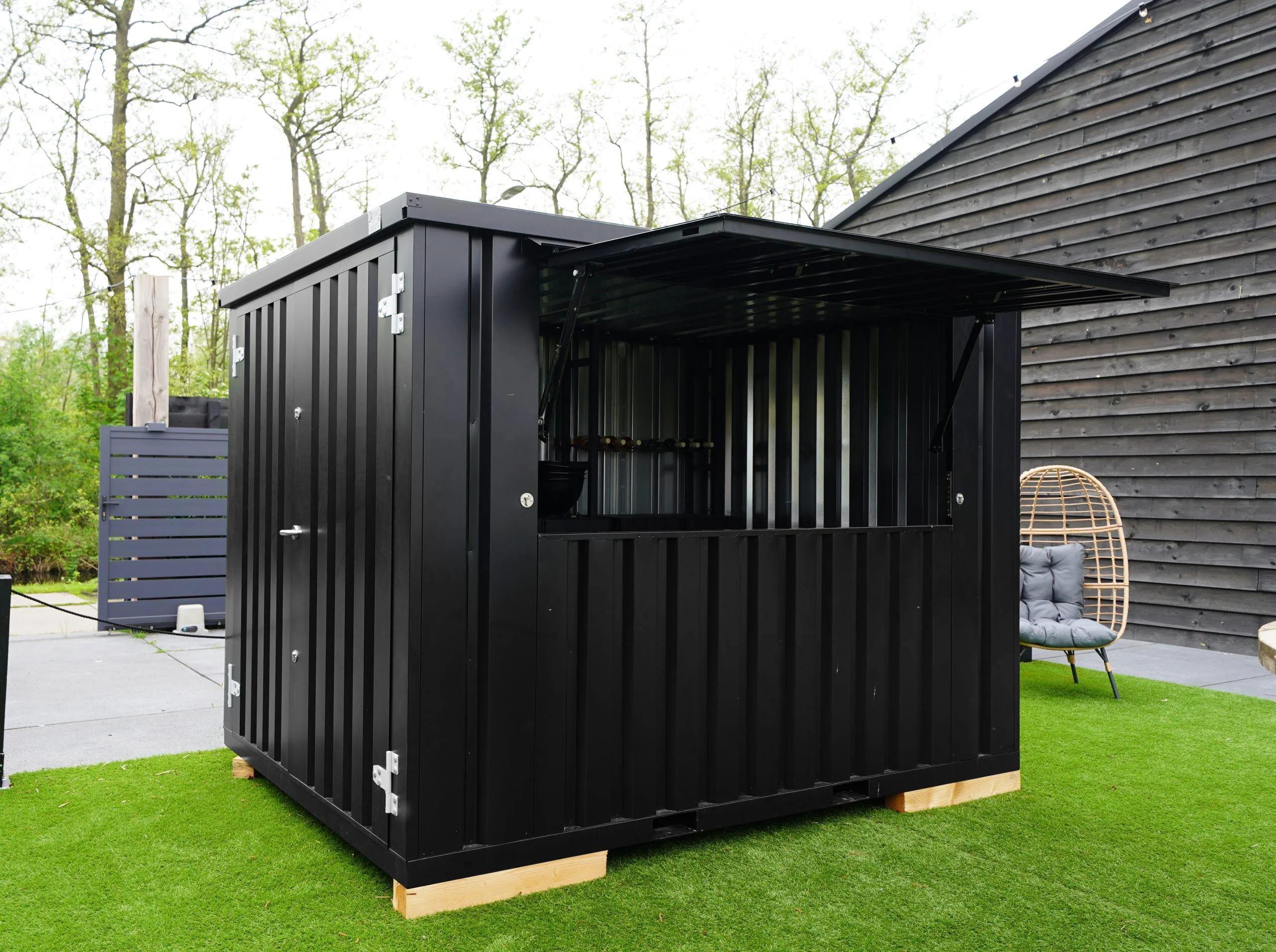 Conteneur Bar Démontable XL 4×3 Mètres Blanc RAL 9016