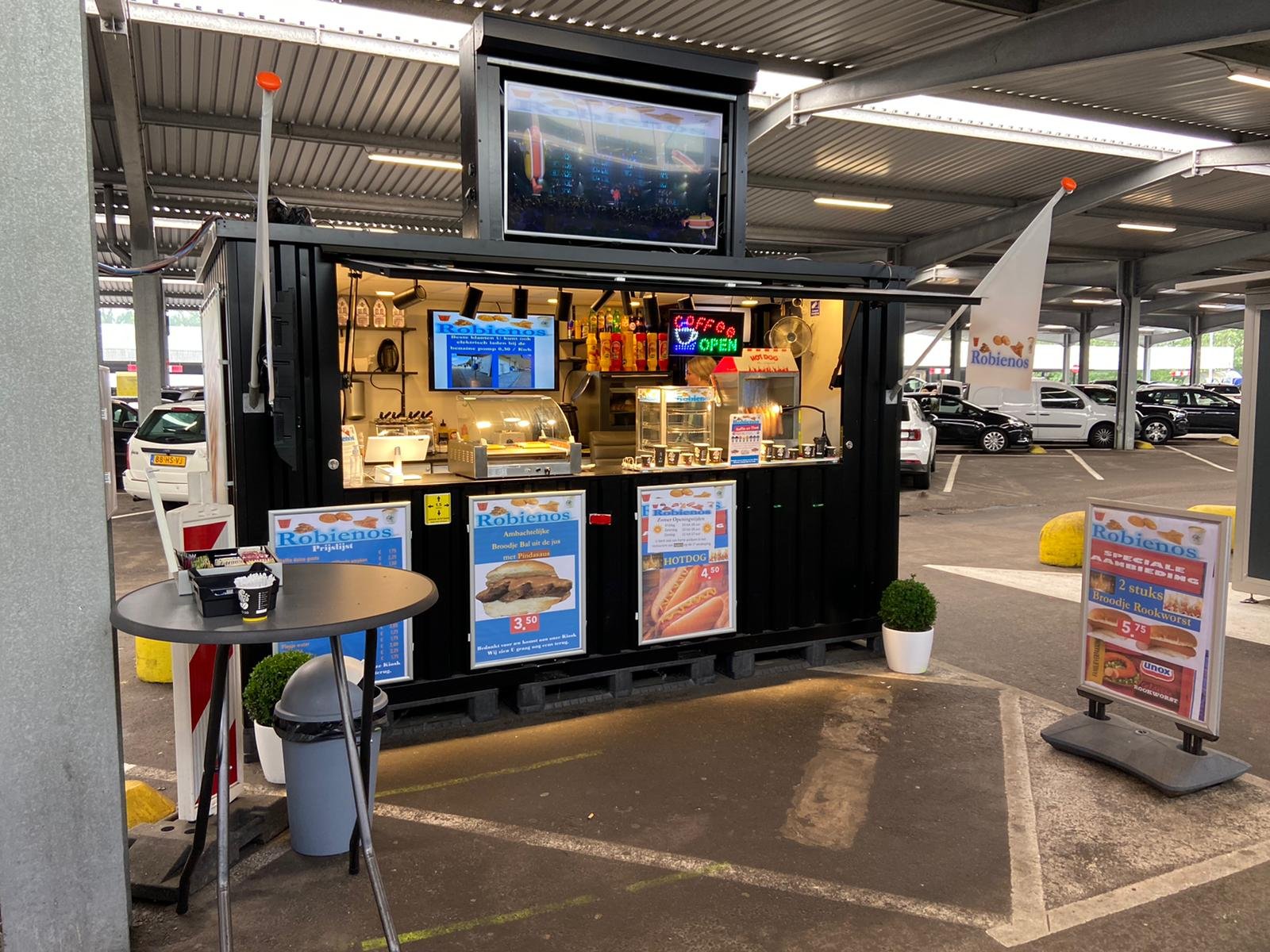 Conteneur Bar Démontable 4×4 mètres XL Noir RAL 9005