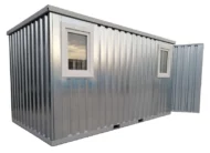 Conteneur avec fenêtres 3 x 2 mètres – avec double porte (grand côté)